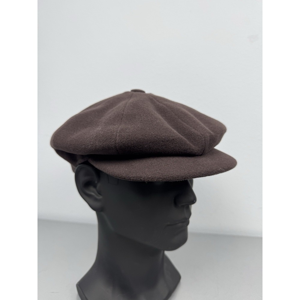 Vintage Borsalino Newsboy Hat Size Medium Burgundy 8 Panel Ivy Retro Italy 90s